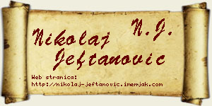 Nikolaj Jeftanović vizit kartica